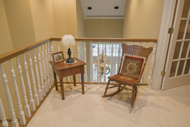 1870 Broadleaf Ct Unit 10, Greenwood, IN 46143 - sitting room featuring carpet and ornamental molding
