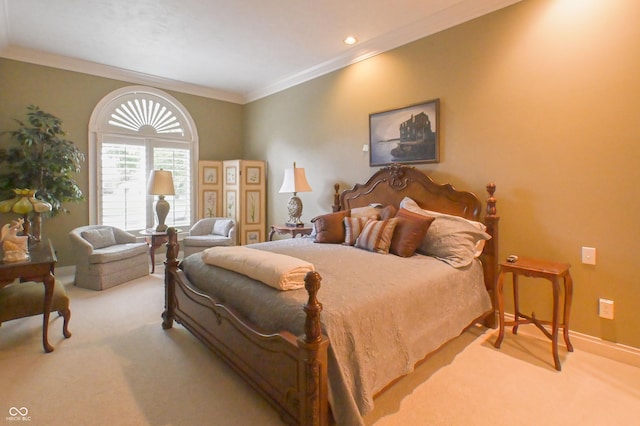 1870 Broadleaf Ct Unit 10, Greenwood, IN 46143 - carpeted bedroom featuring crown molding and recessed lighting