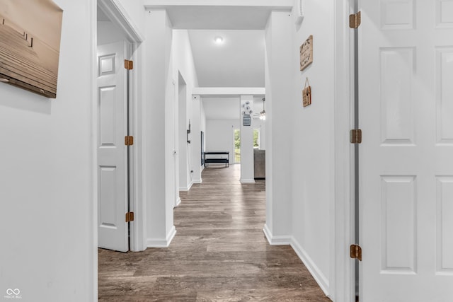 1181 S Aberdeen Dr, Franklin, IN 46131 - hall with wood finished floors and recessed lighting