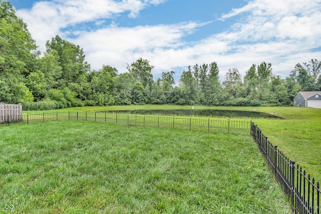 1181 S Aberdeen Dr, Franklin, IN 46131 - view of yard with a water view