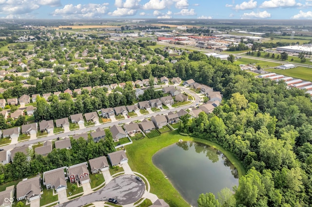 1181 S Aberdeen Dr, Franklin, IN 46131 - aerial view of property and surrounding area with a large body of water and nearby suburban area