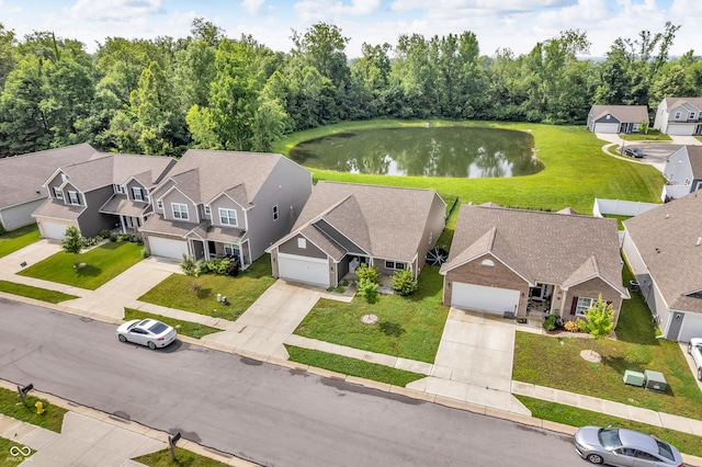 1181 S Aberdeen Dr, Franklin, IN 46131 - aerial perspective of suburban area featuring a nearby body of water