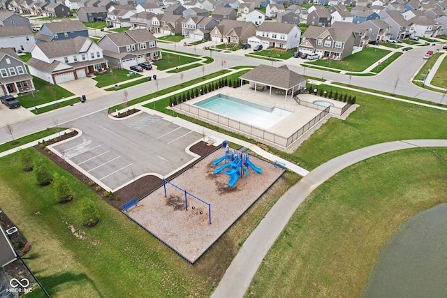 8547 Winton Pl, Pendleton, IN 46064 - aerial perspective of suburban area with a pool area