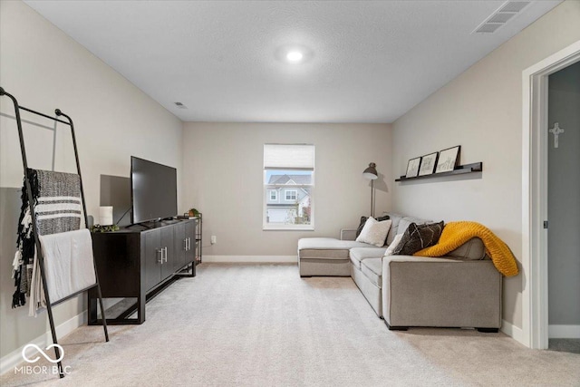 8547 Winton Pl, Pendleton, IN 46064 - living area featuring carpet floors and a textured ceiling