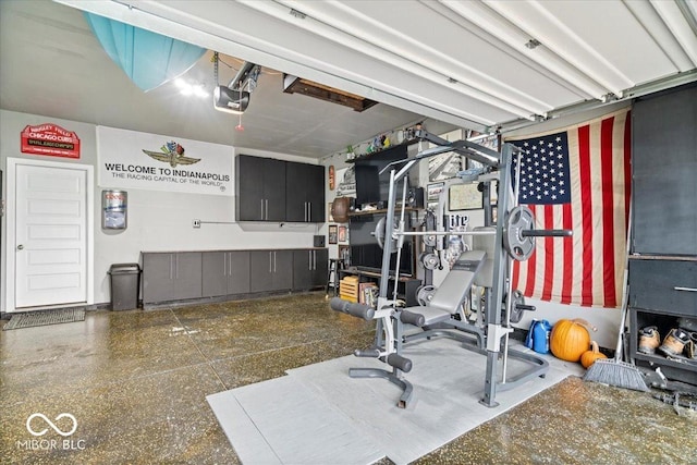 8547 Winton Pl, Pendleton, IN 46064 - exercise area featuring a garage