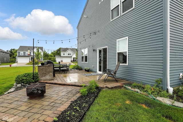 8547 Winton Pl, Pendleton, IN 46064 - view of patio / terrace featuring an outdoor fire pit