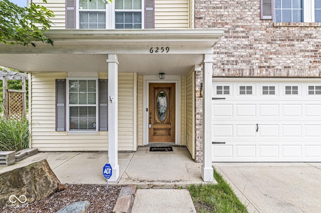 6259 Teacup Dr, Indianapolis, IN 46235 - view of exterior entry with a garage