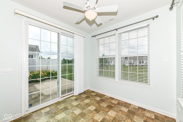 15946 Marsala Dr, Fishers, IN 46037 - unfurnished room with stone finish floors and a ceiling fan