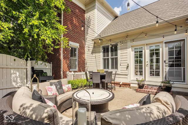 12505 Branford St, Carmel, IN 46032 - view of patio / terrace with an outdoor hangout area and outdoor dining space
