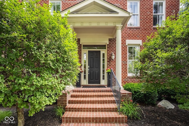 12505 Branford St, Carmel, IN 46032 - doorway to property featuring brick siding