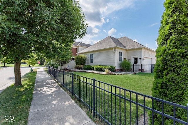 12505 Branford St, Carmel, IN 46032 - view of side of property featuring a garage and a shingled roof