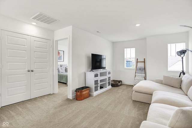 4250 Blackford Rd, Bargersville, IN 46106 - living room featuring carpet flooring and recessed lighting