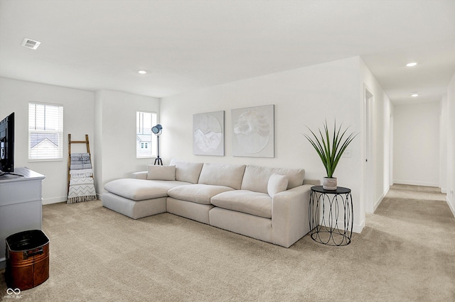 4250 Blackford Rd, Bargersville, IN 46106 - living area featuring light colored carpet and recessed lighting