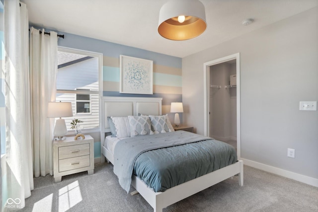 6842 Jacone Dr, Brownsburg, IN 46112 - bedroom with light colored carpet and a walk in closet