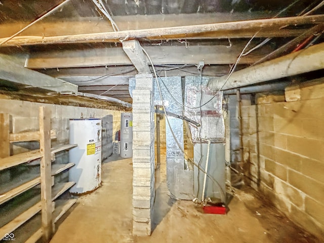 3251 Mars Hill St, Indianapolis, IN 46221 - unfinished below grade area featuring water heater