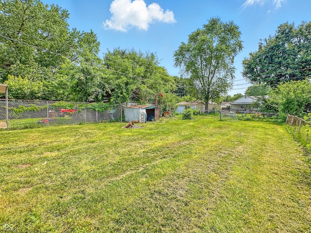 3251 Mars Hill St, Indianapolis, IN 46221 - fenced backyard with a storage shed