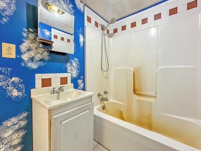 3251 Mars Hill St, Indianapolis, IN 46221 - full bath with a textured ceiling, shower / tub combination, and vanity