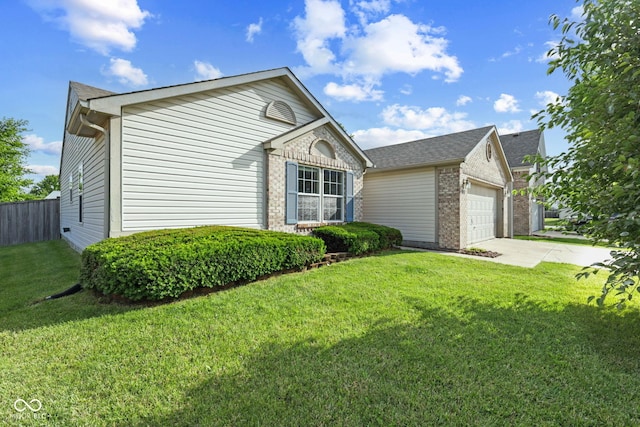 1896 Central Park Blvd W, Greenwood, IN 46143 - view of front of house featuring brick siding, a garage, concrete driveway, and a shingled roof