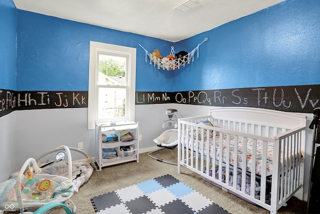 818 Vasbinder Dr, Chesterfield, IN 46017 - carpeted bedroom with a crib