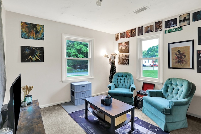818 Vasbinder Dr, Chesterfield, IN 46017 - carpeted living room featuring baseboards
