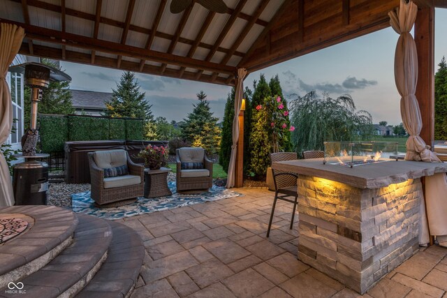 19281 Scofield Ridge Blvd, Westfield, IN 46074 - view of patio featuring a hot tub