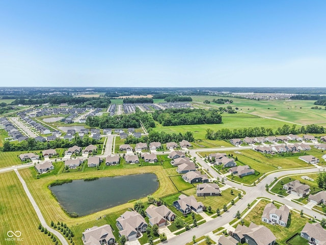 19281 Scofield Ridge Blvd, Westfield, IN 46074 - aerial view of property and surrounding area with a large body of water and nearby suburban area
