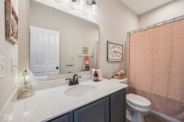 19281 Scofield Ridge Blvd, Westfield, IN 46074 - bathroom with vanity and a shower with shower curtain