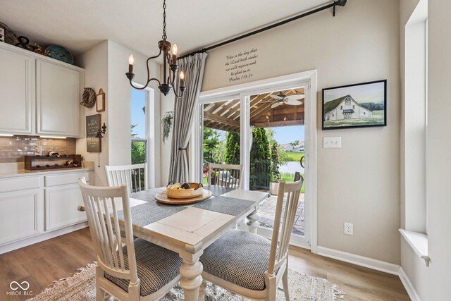 19281 Scofield Ridge Blvd, Westfield, IN 46074 - dining area featuring a chandelier and light wood-style floors