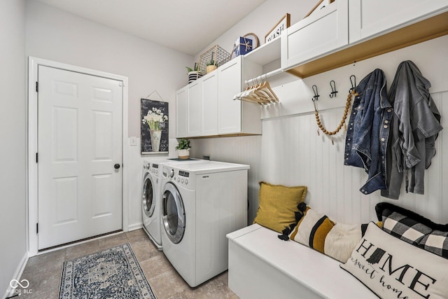 19281 Scofield Ridge Blvd, Westfield, IN 46074 - laundry area featuring washer and dryer and cabinet space
