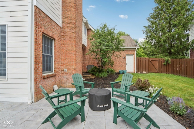 427 Quincy Pl, Westfield, IN 46074 - view of patio featuring an outdoor fire pit