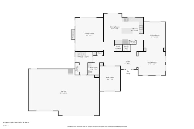 427 Quincy Pl, Westfield, IN 46074 - view of floor plan / room layout