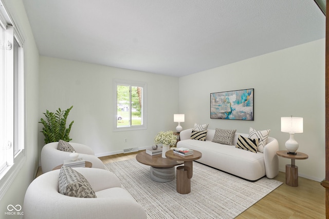 3841 Meridee Dr, Indianapolis, IN 46237 - living area featuring light wood-style floors and baseboards