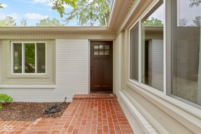 3841 Meridee Dr, Indianapolis, IN 46237 - view of exterior entry featuring brick siding