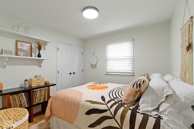 3841 Meridee Dr, Indianapolis, IN 46237 - bedroom featuring light wood-style flooring and a closet