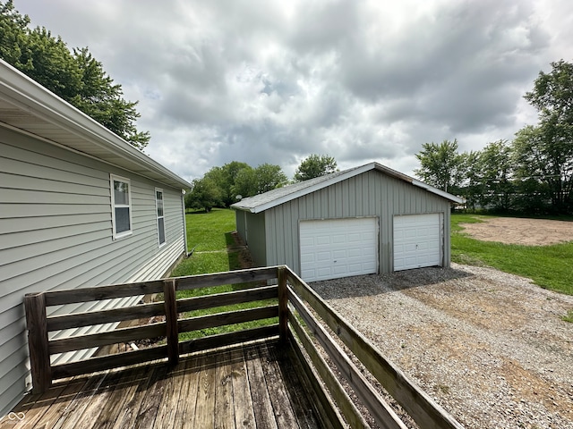4673 S 400 W, New Palestine, IN 46163 - detached garage with gravel driveway