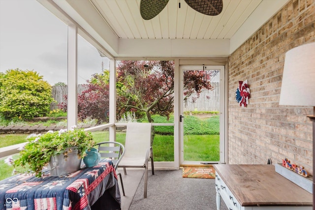 5515 Gateridge Ln, Indianapolis, IN 46237 - sunroom / solarium with a ceiling fan
