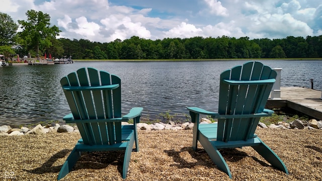 4443 Mallard Pt, Columbus, IN 47201 - dock featuring a water view and a view of trees