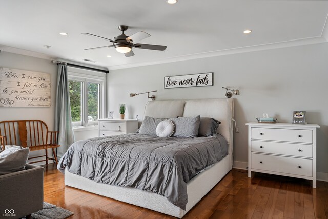 4443 Mallard Pt, Columbus, IN 47201 - bedroom with hardwood / wood-style flooring and recessed lighting