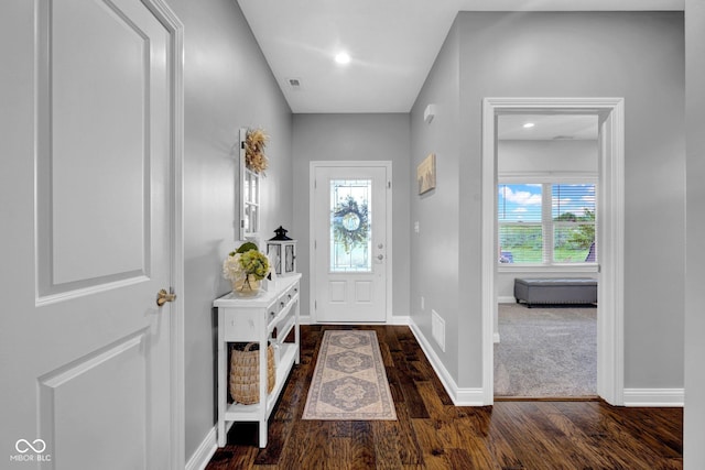 3072 W Glacier Dr, Monrovia, IN 46157 - entrance foyer featuring dark wood-style flooring and plenty of natural light