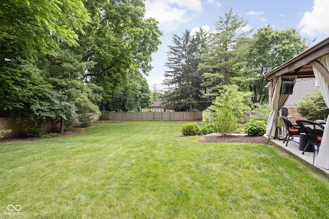 7629 Candlewood Ln, Indianapolis, IN 46250 - view of yard featuring a patio area