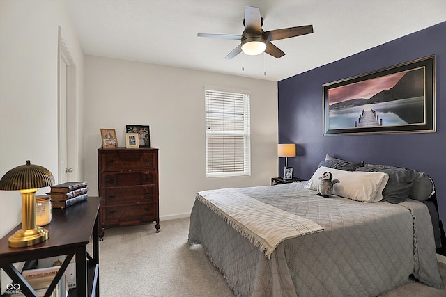 5306 Lavender Dr, Plainfield, IN 46168 - bedroom with light colored carpet and ceiling fan
