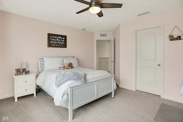 5306 Lavender Dr, Plainfield, IN 46168 - carpeted bedroom with baseboards and a ceiling fan