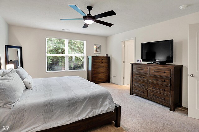 5306 Lavender Dr, Plainfield, IN 46168 - bedroom with light colored carpet and ceiling fan