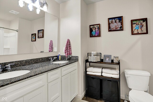 5306 Lavender Dr, Plainfield, IN 46168 - bathroom with double vanity and a shower