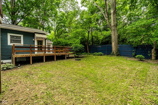 1515 Randall Rd, Indianapolis, IN 46240 - view of yard featuring a deck