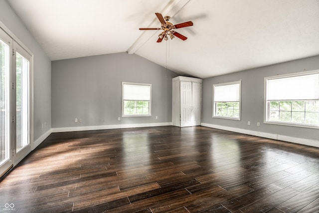 1515 Randall Rd, Indianapolis, IN 46240 - empty room featuring healthy amount of natural light, a ceiling fan, and dark wood-style flooring