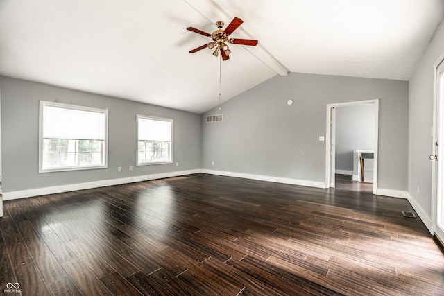 1515 Randall Rd, Indianapolis, IN 46240 - unfurnished living room with a ceiling fan and dark wood-type flooring