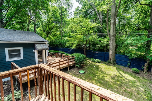 1515 Randall Rd, Indianapolis, IN 46240 - deck featuring a fenced backyard