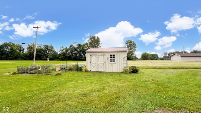 202 Collier St, Columbus, IN 47201 - view of yard featuring a storage unit