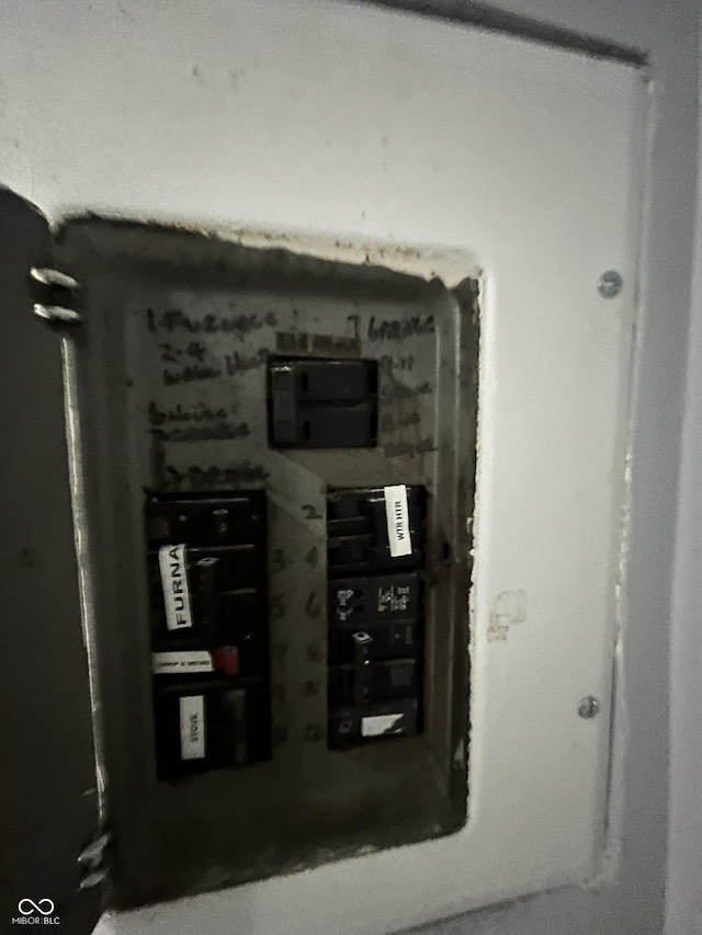 3127 E Lynn St, Anderson, IN 46016 - utility room with electric panel